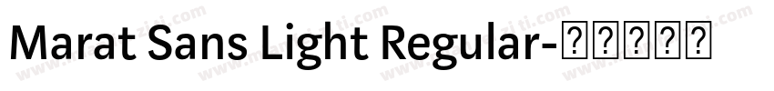 Marat Sans Light Regular字体转换